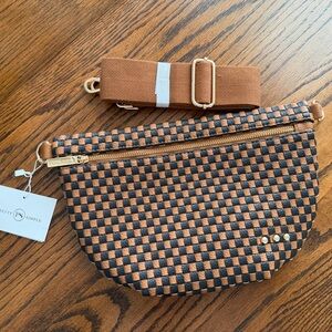 Pretty Simple - Brown & Black - Westlyn Woven Crossbody with Adjustable Strap